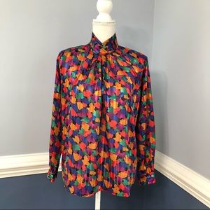 Size 6 Yves St. Clair Vintage satin blouse